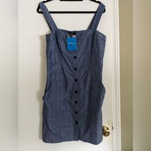 Derek Lam, Size 14, denim button down dress, NWT
